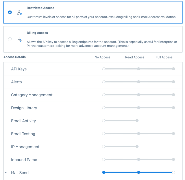sendgrid access sendgrid access