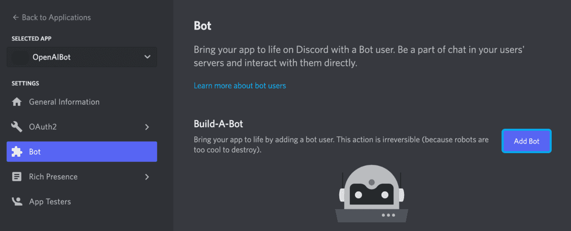 create bot create bot
